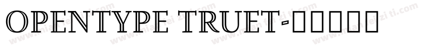 OpenType TrueT字体转换